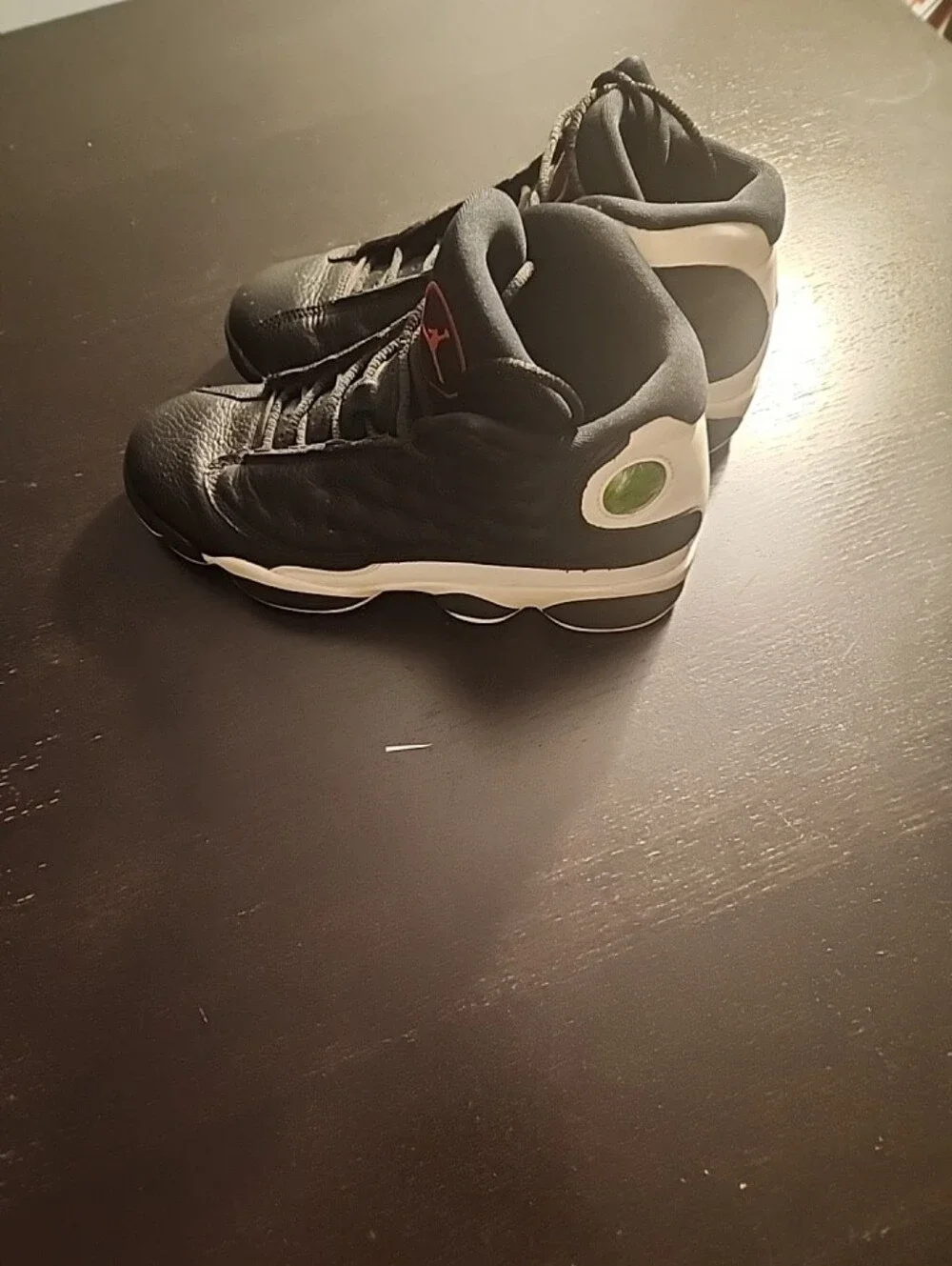 Jordan Men’s High-Top Sneakers - Black/White/Red. Excellent Condition. 6Y